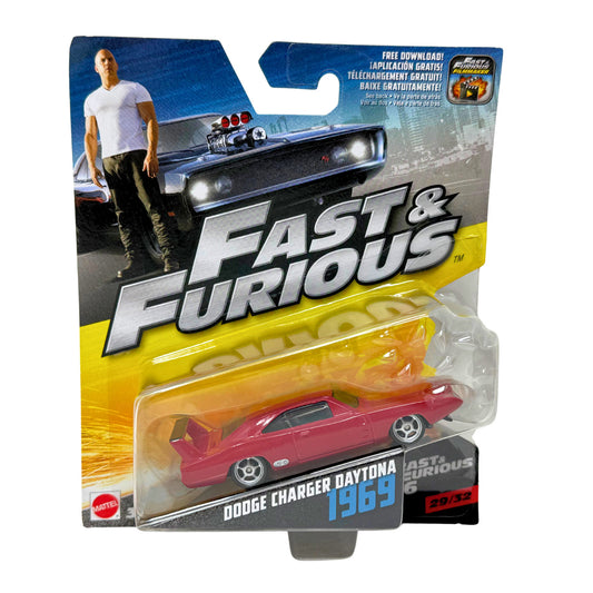 Mattel Fast & Furious 1969 Dodge Charger Daytona 1:55 Diecast