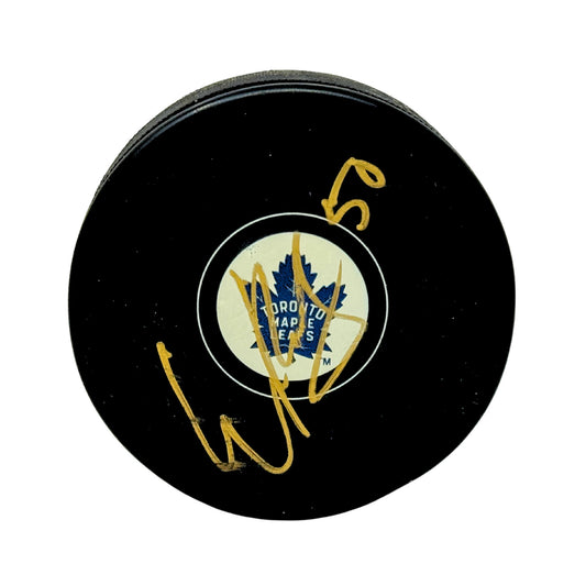 Erik Kallgren Toronto Maple Leafs Signed NHL Autograph Puck Gold Auto