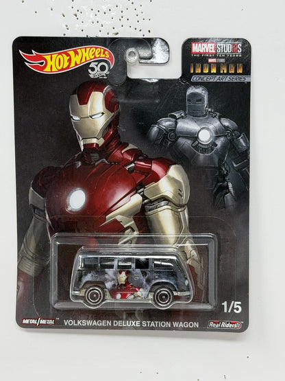 Hot Wheels Marvel Iron Man Volkswagen Deluxe Station Wagon 1:64 Diecast RRs V2