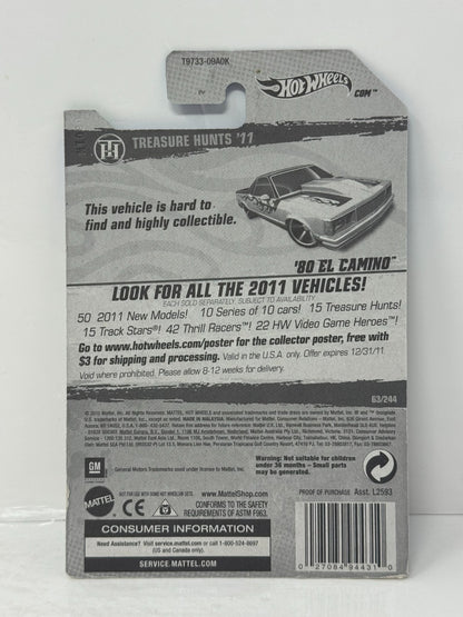 Hot Wheels Treasure Hunt 1980 Chevrolet El Camino 1:64 Diecast