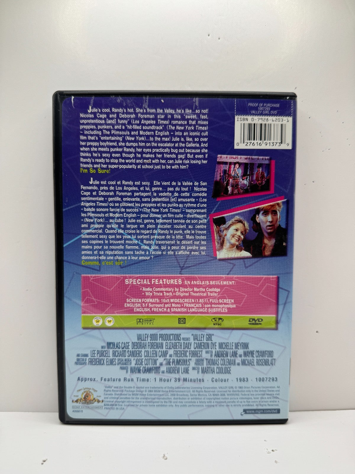 Valley Girl (DVD) Nicolas Cage Romance Comedy