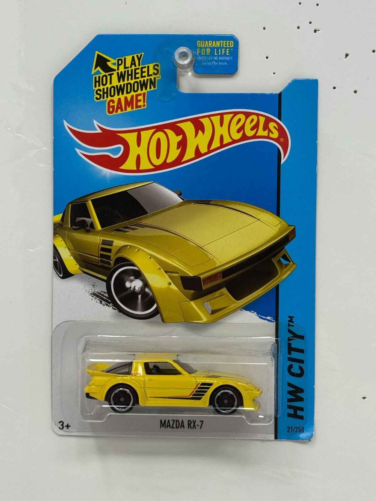 Hot Wheels City Mazda RX-7 1:64 Diecast Yellow