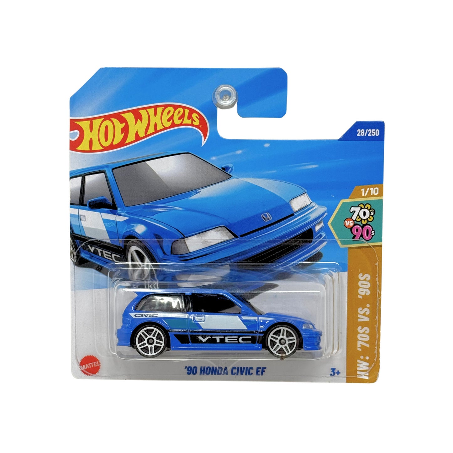 Hot Wheels 70s vs.90s 1990 Honda Civic EF 1:64 Diecast Short Card