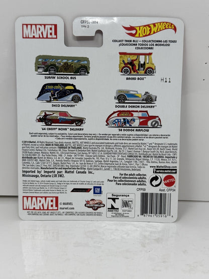 Hot Wheels Marvel Captain America 1938 Dodge Airflow 1:64 Diecast Real Riders