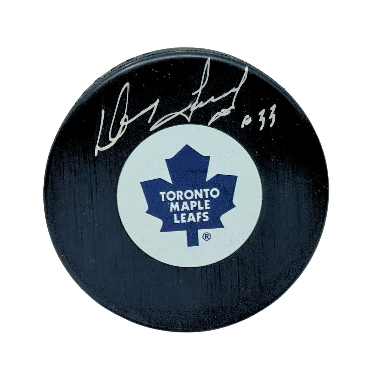 Doug Favell Toronto Maple Leafs Signed NHL Autograph Puck Silver Auto