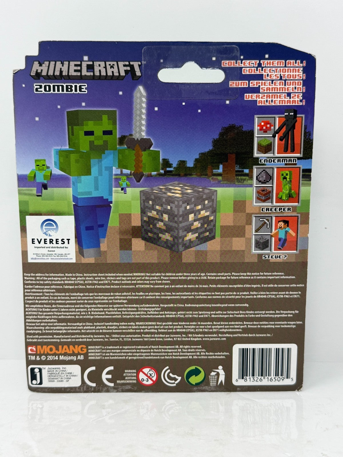 Minecraft Overworld Zombie Action Figure - Jazwares Series #1 - New Sealed