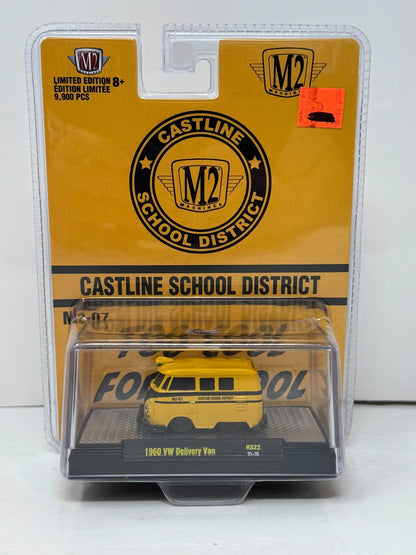 M2 Machines Castline School District 1960 VW Delivery Van 1:64 Diecast
