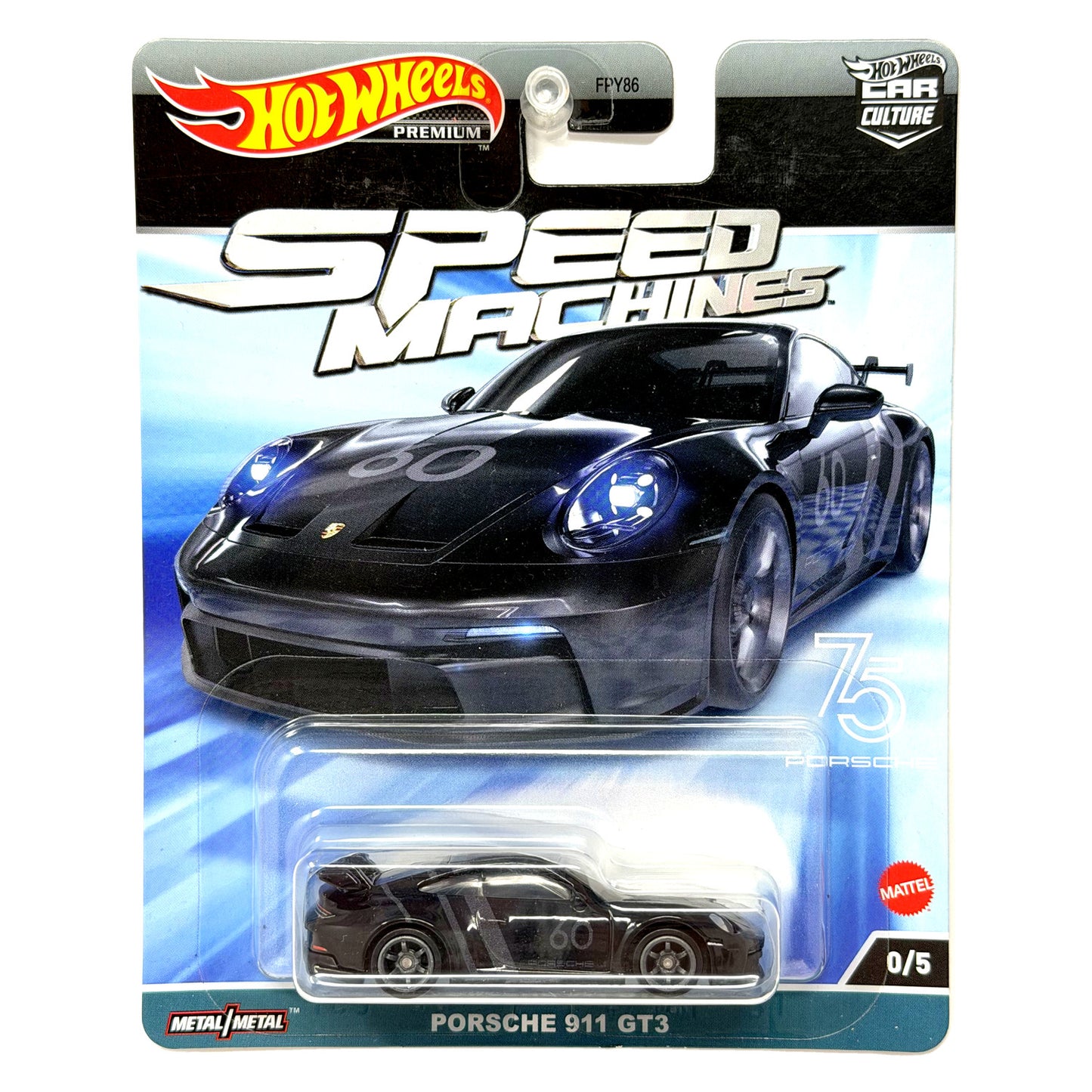 Hot Wheels Premium Speed Machines Porsche 911 GT3 CHASE 0/5 1:64 Diecast