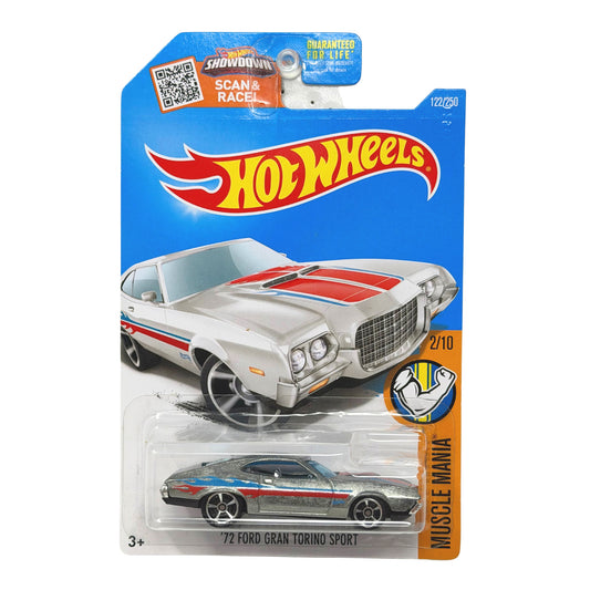 Hot Wheels ZAMAC Muscle Mania 1972 Ford Gran Torino Sport 1:64 Diecast