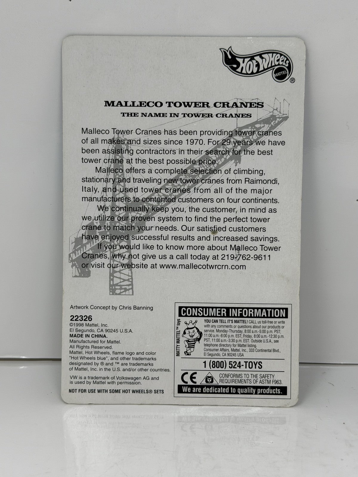 Hot Wheels Malleco Tower Cranes High Rise Express VW Drag Bus 1:64 Diecast