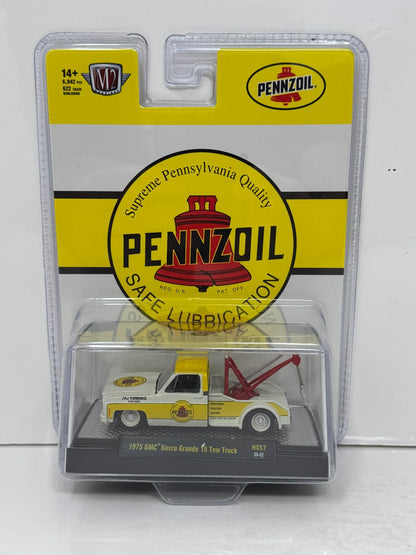 M2 Machines Pennzoil 1975 GMC Sierra Grande 15 Tow Truck 1:64 Diecast