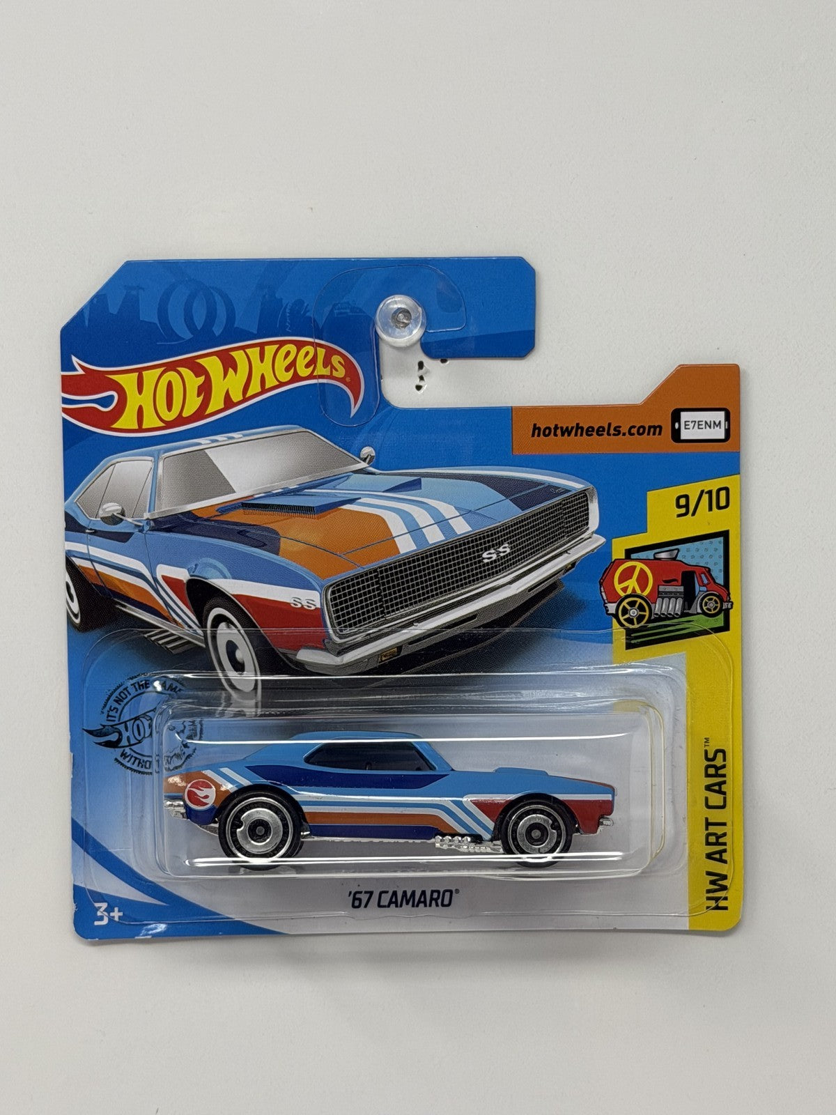 Hot Wheels HW Art Cars 1967 Chevrolet Camaro 1:64 Diecast Blue Short Card