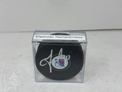 Vladislav Namestnikov New York Rangers Signed NHL Autograph Puck Silver Auto