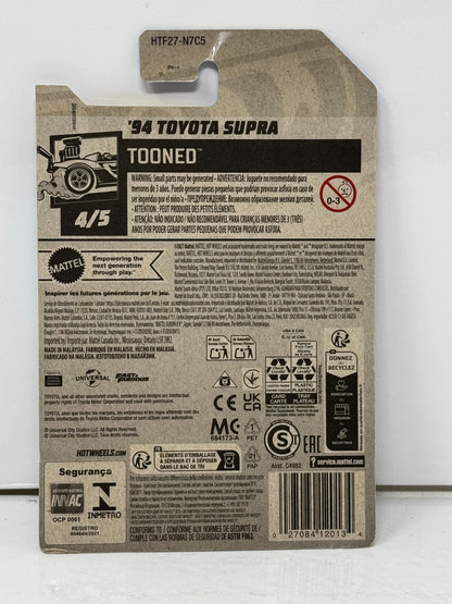 Hot Wheels Tooned 1994 Toyota Supra Fast & Furious JDM 1:64 Diecast Gold