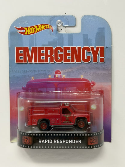 Hot Wheels Retro Entertainment Emergency Rapid Responder 1:64 Diecast Red
