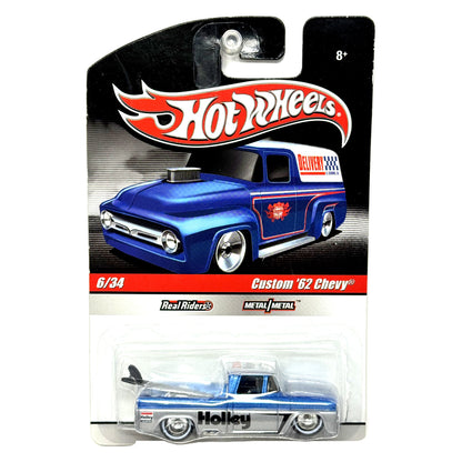 Hot Wheels Slick Rides Custom 1962 Chevrolet Pickup Holley 1:64 Diecast Blue
