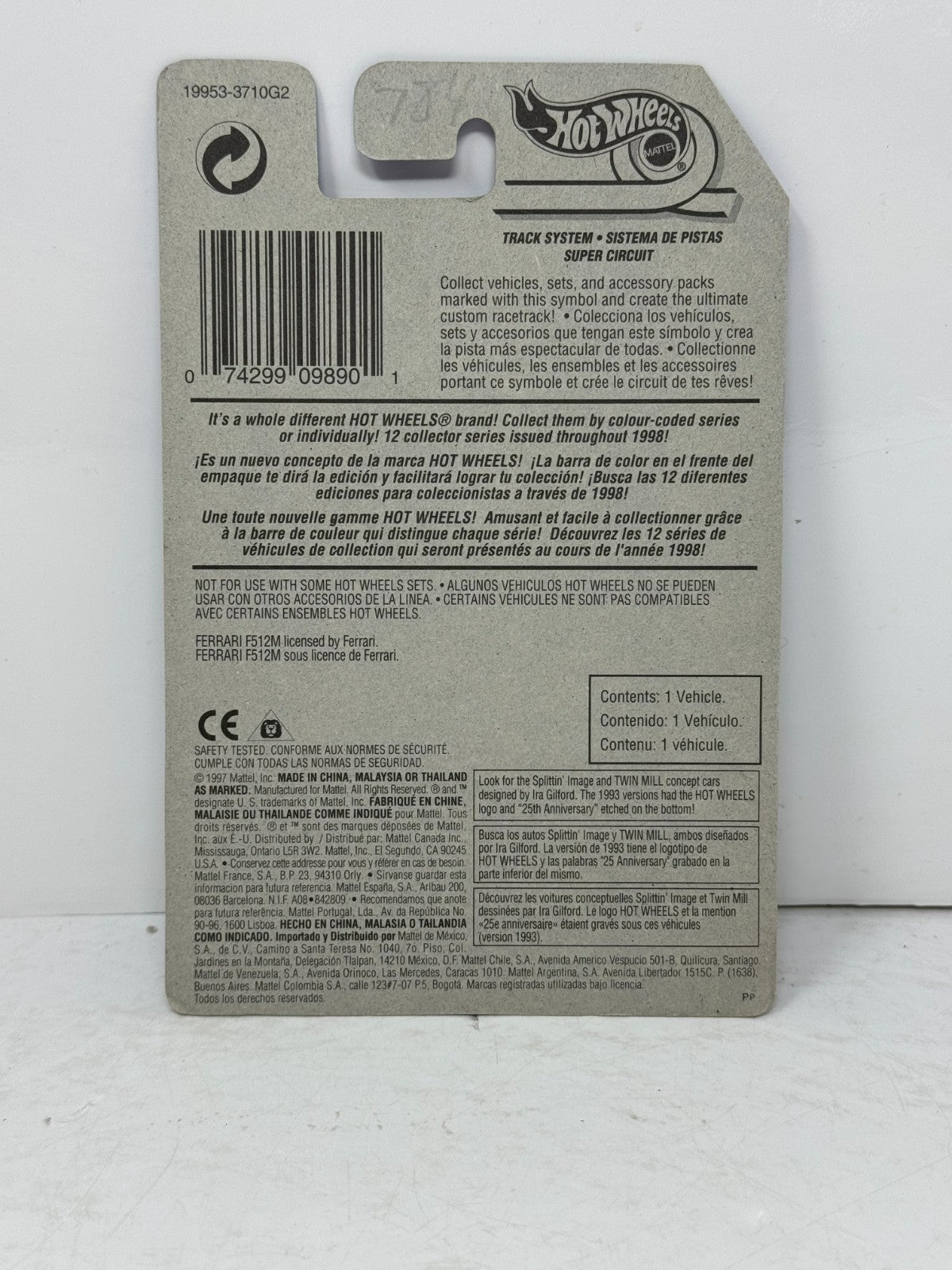 Hot Wheels Ferrari F512M 1:64 Diecast