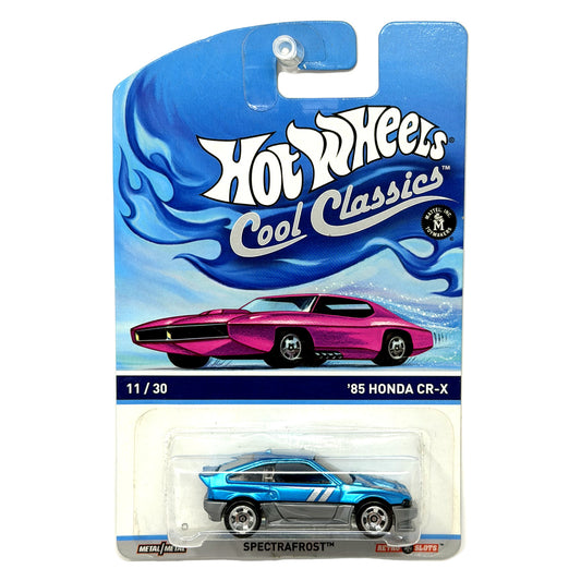 Hot Wheels Cool Classics 1985 Honda CR-X Spectrafrost 1:64 Diecast Blue
