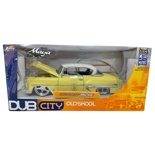 Jada Dub City Oldskool 1953 Chevy Bel Air 1:24 Diecast Maya Wheels 22 Inch