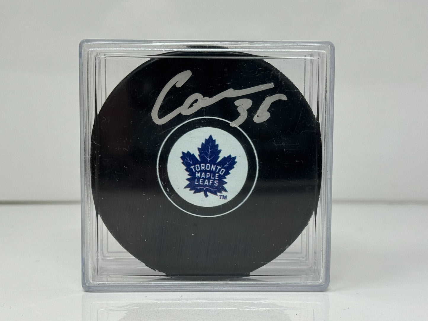 Ilya Samsonov Toronto Maple Leafs Signed NHL Autograph Puck Silver Auto