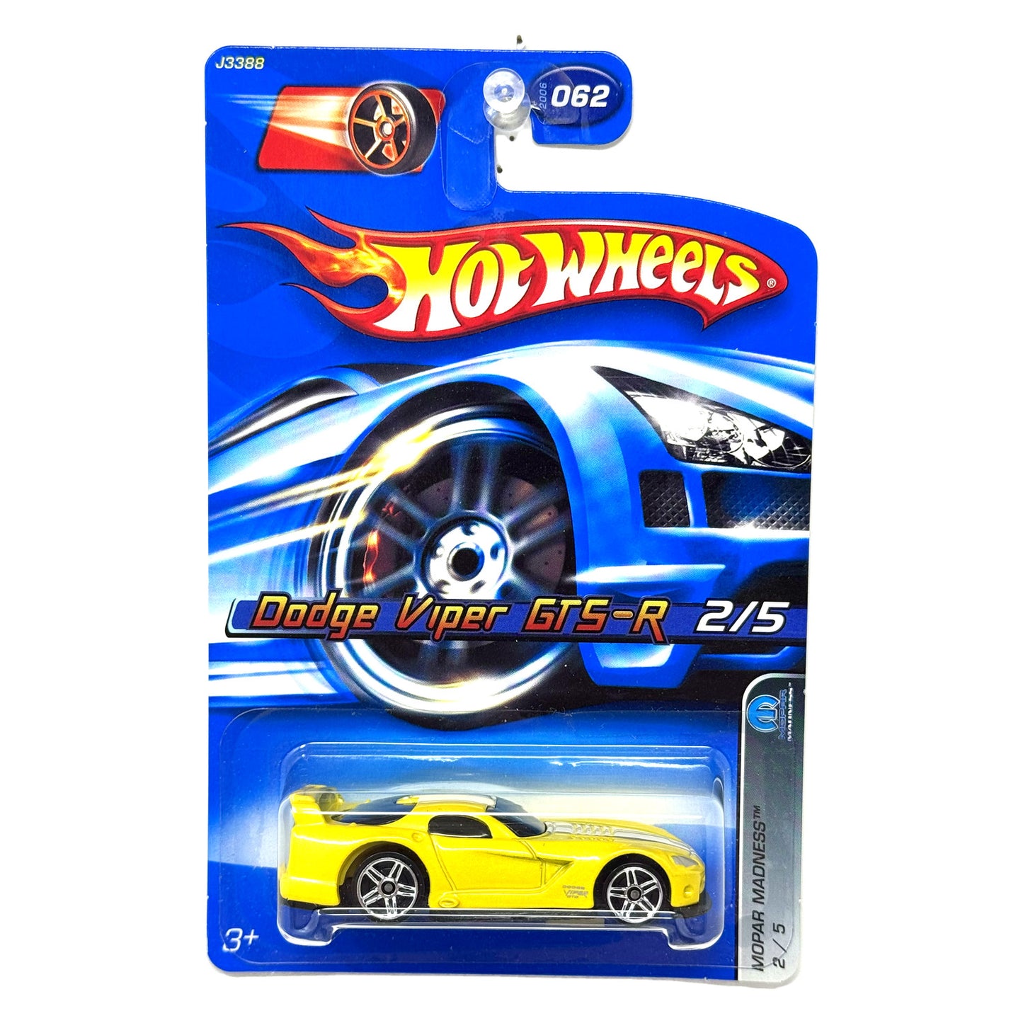 Hot Wheels Mopar Madness Dodge Viper GTS-R 1:64 Diecast Yellow V2