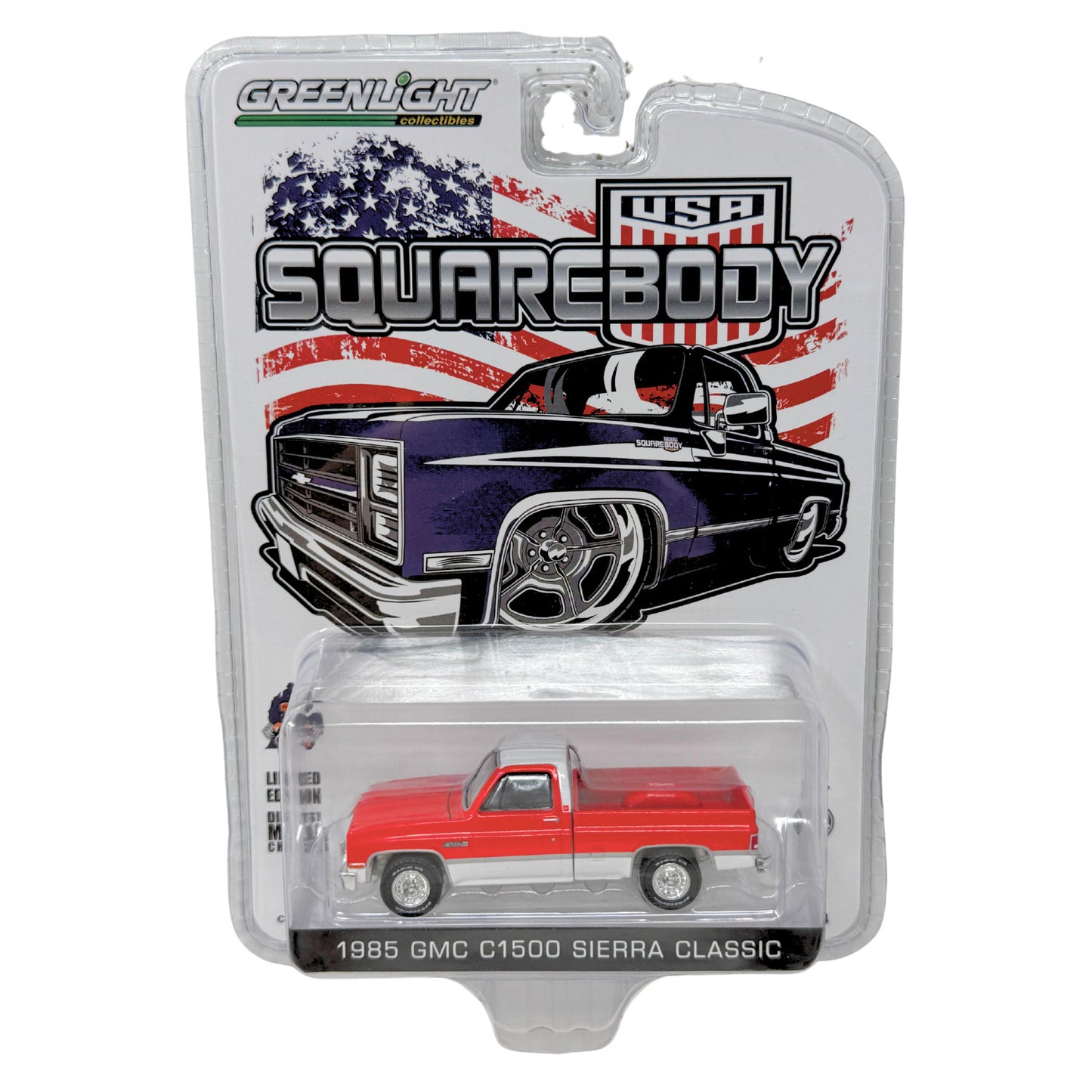 Greenlight USA Squarebody 1985 GMC C1500 Sierra Classic 1:64 Diecast