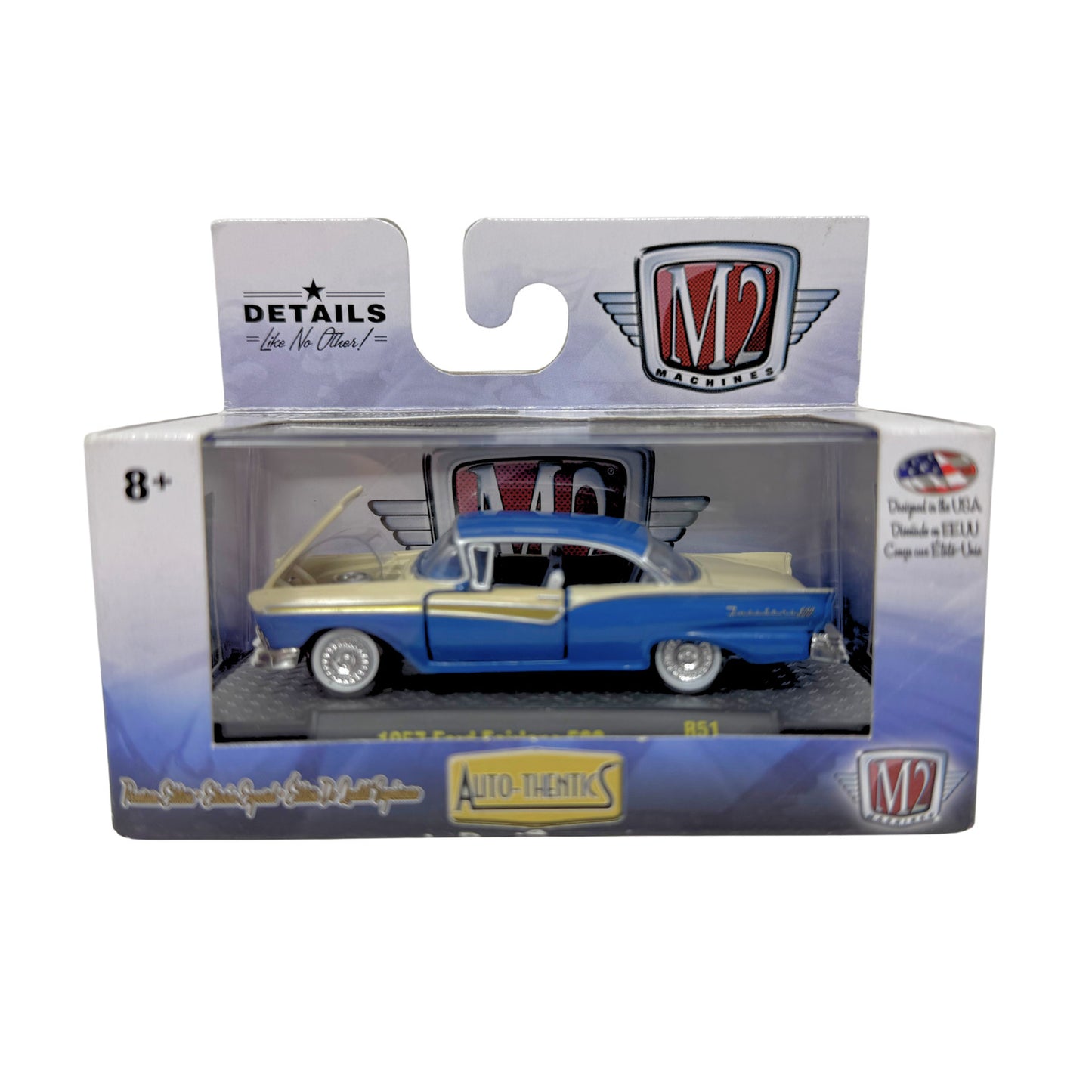 M2 Machines Auto Thentics 1957 Ford Fairlane 500 1:64 Diecast
