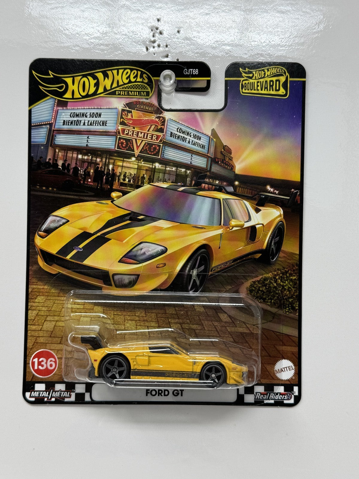 Hot Wheels Premium Boulevard #136 Ford GT 1:64 Diecast Yellow