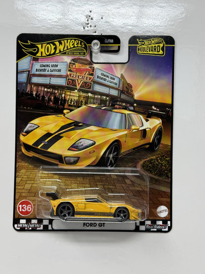 Hot Wheels Premium Boulevard #136 Ford GT 1:64 Diecast Yellow