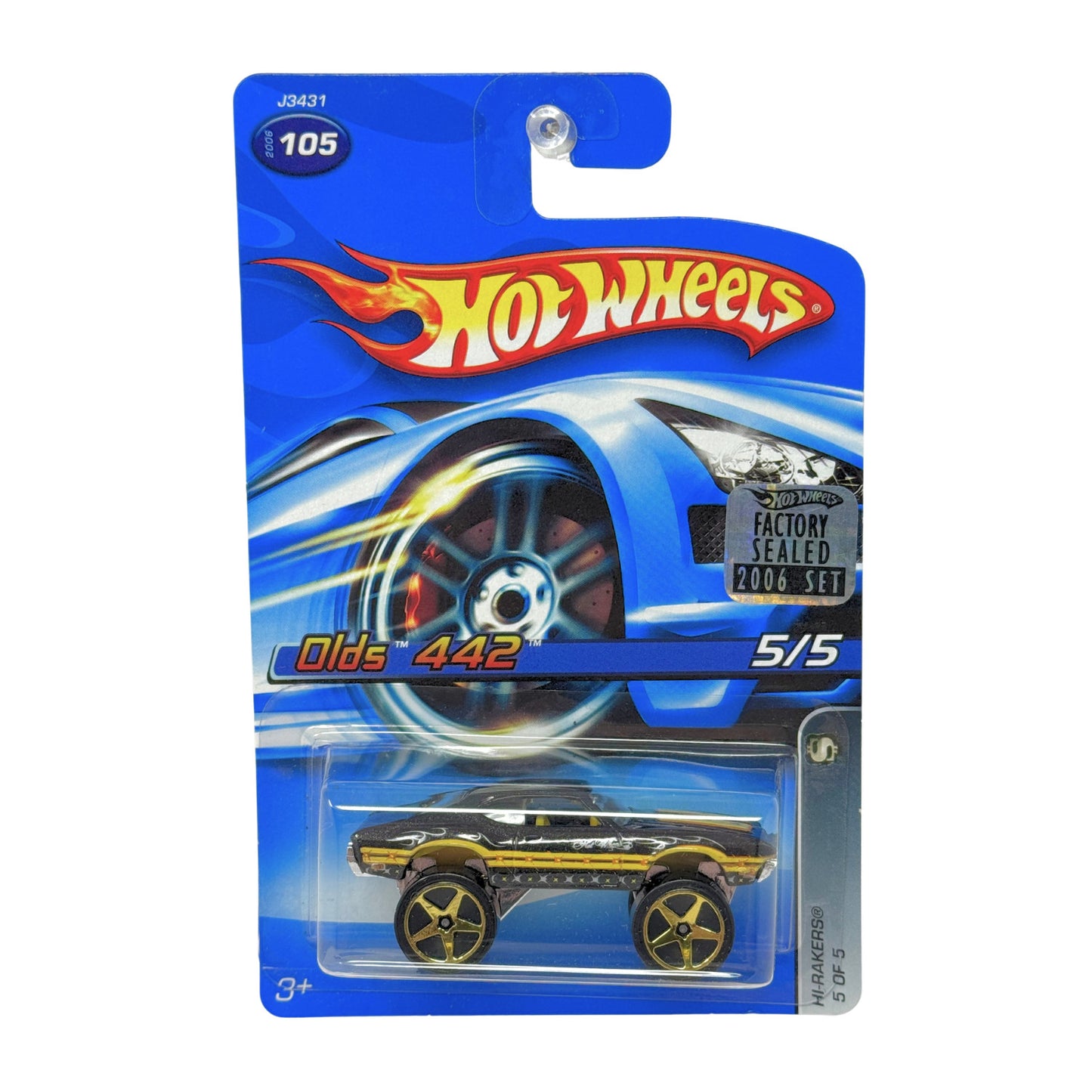 Hot Wheels Hi-Rakers 1970 Oldsmobile 442 1:64 Diecast Factory Sealed Black