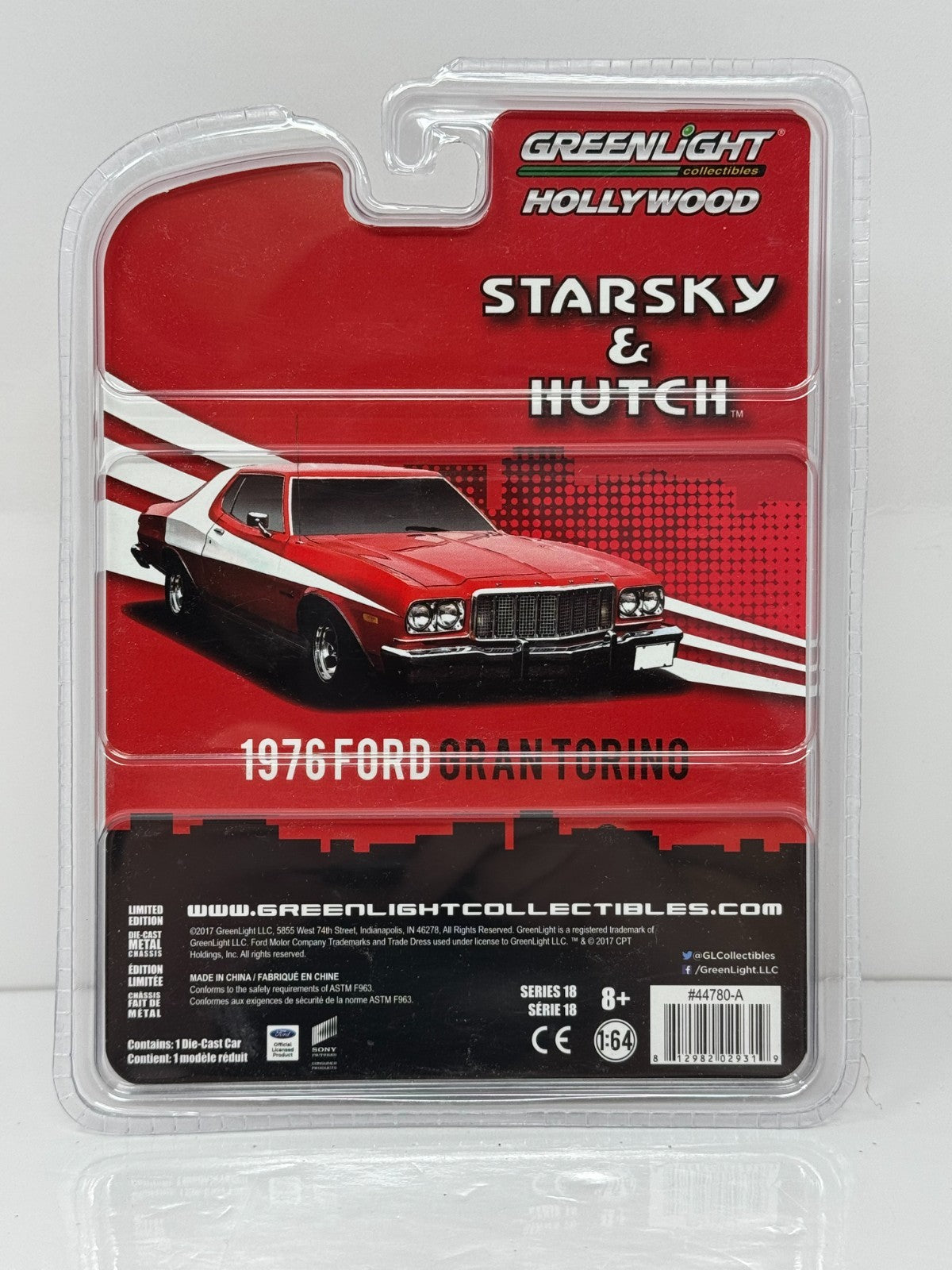 Greenlight Hollywood Starsky & Hutch 1976 Ford Gran Torino 1:64 Diecast