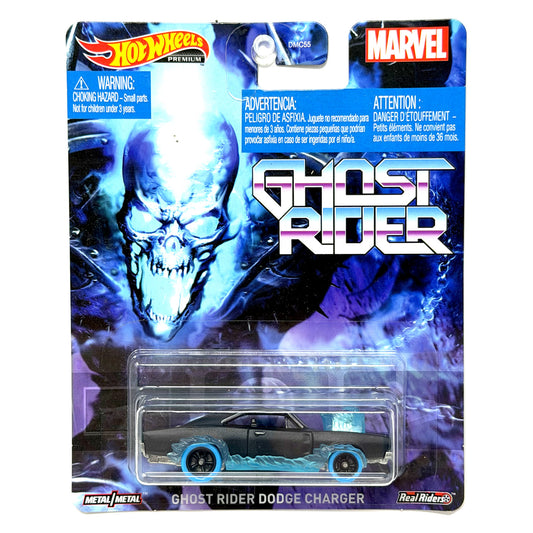 Hot Wheels Premium Marvel Ghost Rider Dodge Charger 1:64 Real Riders