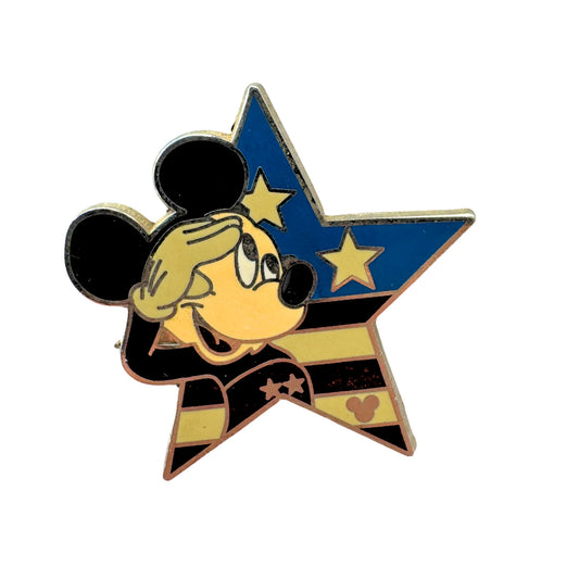 DLR Disney Mickey Mouse Patriotic Star Salute Hidden Mickey Trading Pin DC2S1