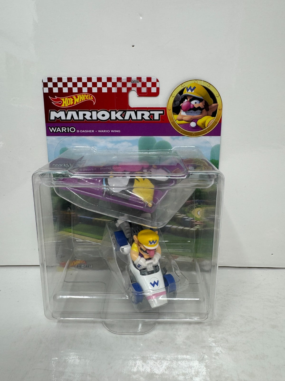 Hot Wheels Mario Kart Wario B-Dasher Wario Wing 1:64 Diecast