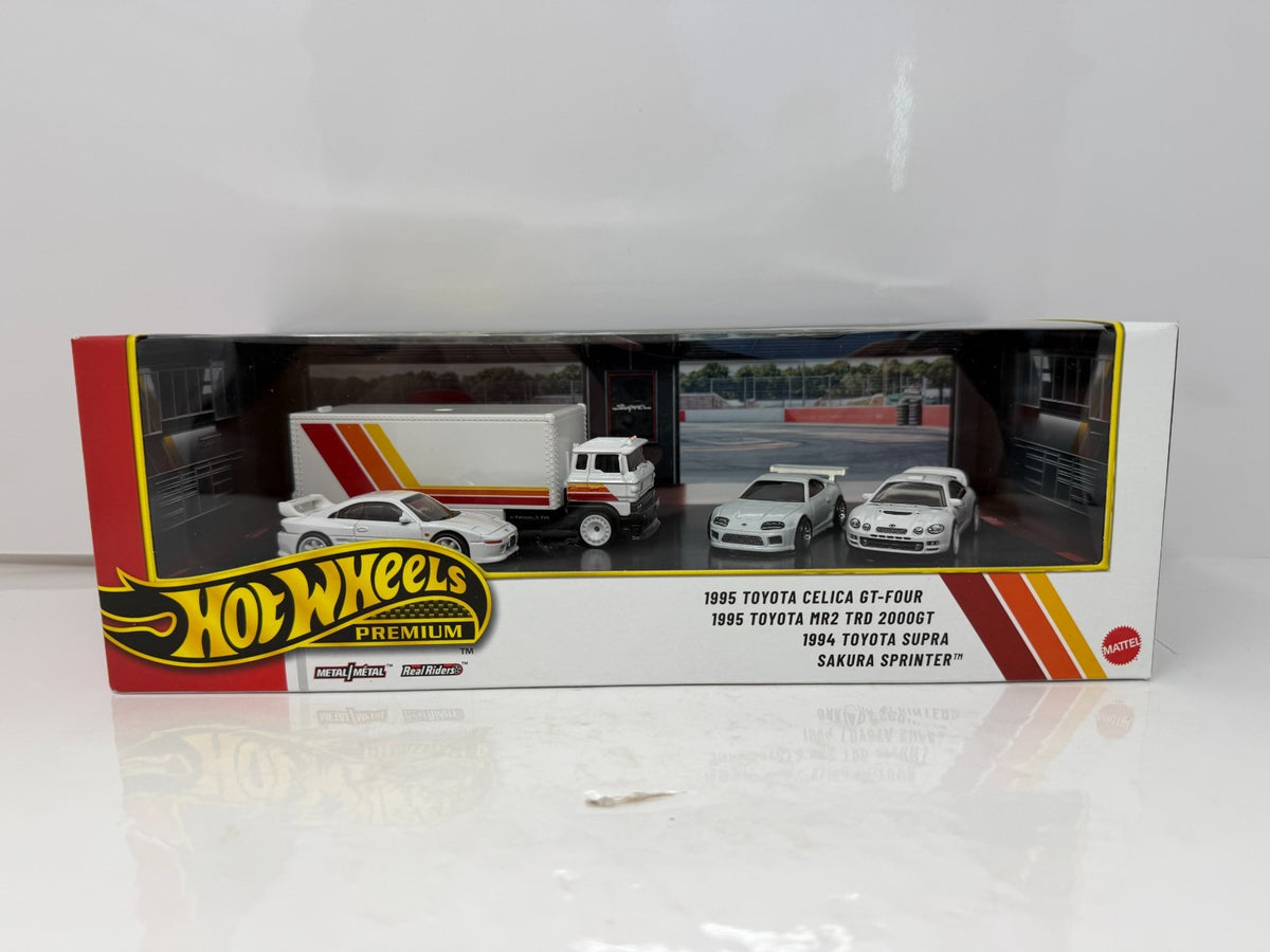 Hot Wheels Premium Toyota 4-Pack Collector Diorama Set 1:64 Diecast