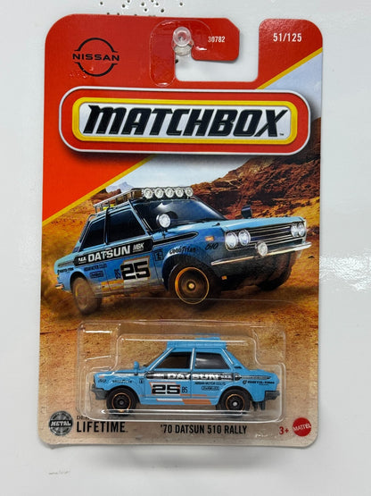 Matchbox 1970 Datsun 510 Rally 1:64 Diecast