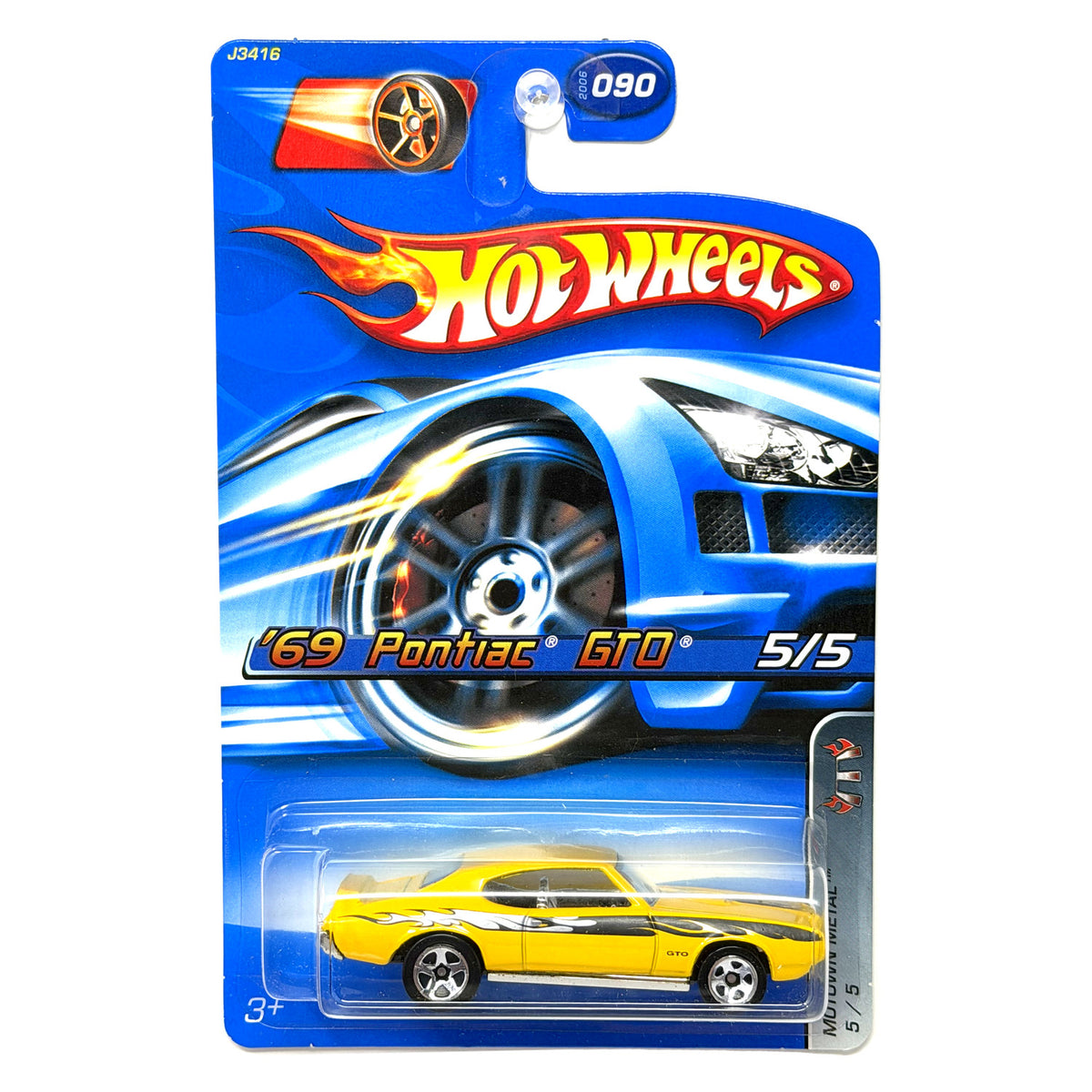 Hot Wheels Motown Metal 1969 Pontiac GTO 1:64 Diecast Yellow V1