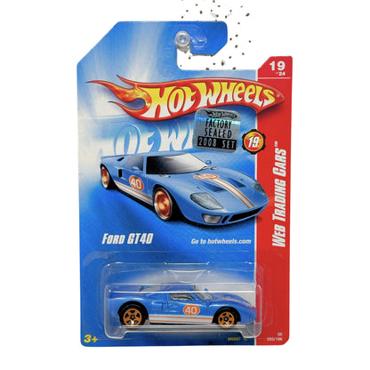 Hot Wheels Web Trading Cars Ford GT40 1:64 Diecast Factory Sealed Blue