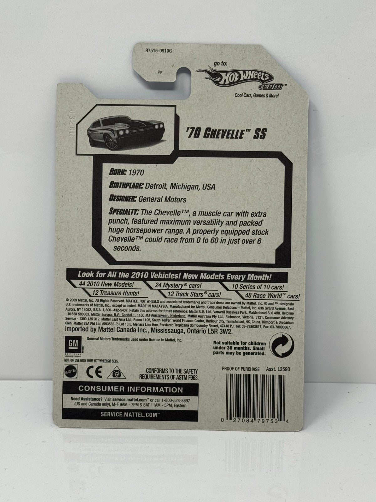 Hot Wheels Nightburnerz 1970 Chevy Chevelle SS 1:64 Diecast Factory Sealed