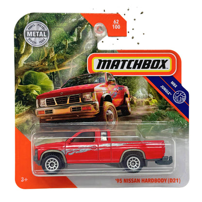 Matchbox MBX Jungle 1995 Nissan Hardbody (D21) 1:64 Diecast Short Card