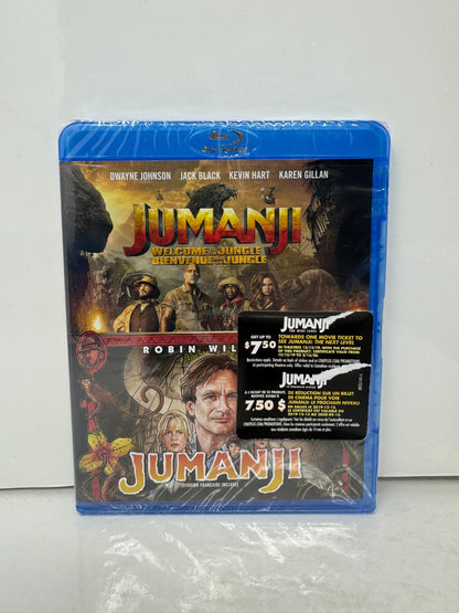 Jumanji Welcome to the Jungle (Blu-ray) Dwayne Johnson Adventure New & Sealed!!!