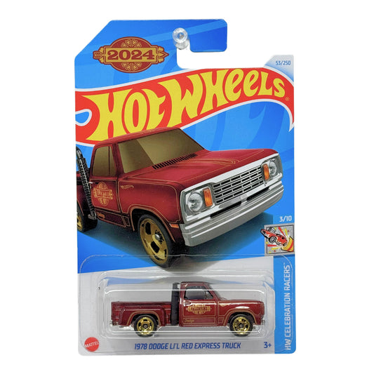 Hot Wheels Celebration Racers 1978 Dodge Li’l Red Express Truck 1:64 Diecast