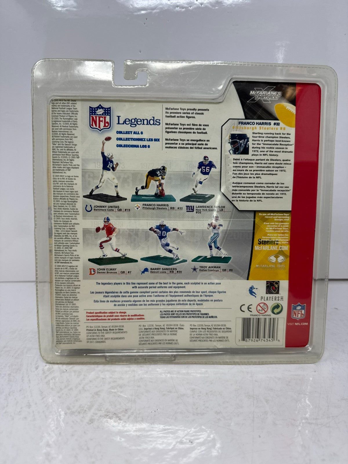 McFarlane NFL Franco Harris Pittsburgh Steelers Legends Series 1 Figure