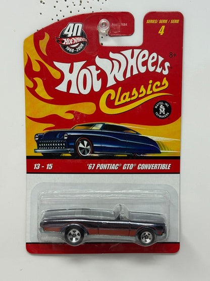 Hot Wheels Classics 1967 Pontiac GTO Convertible Series 4 Muscle Car 1:64 Diecast