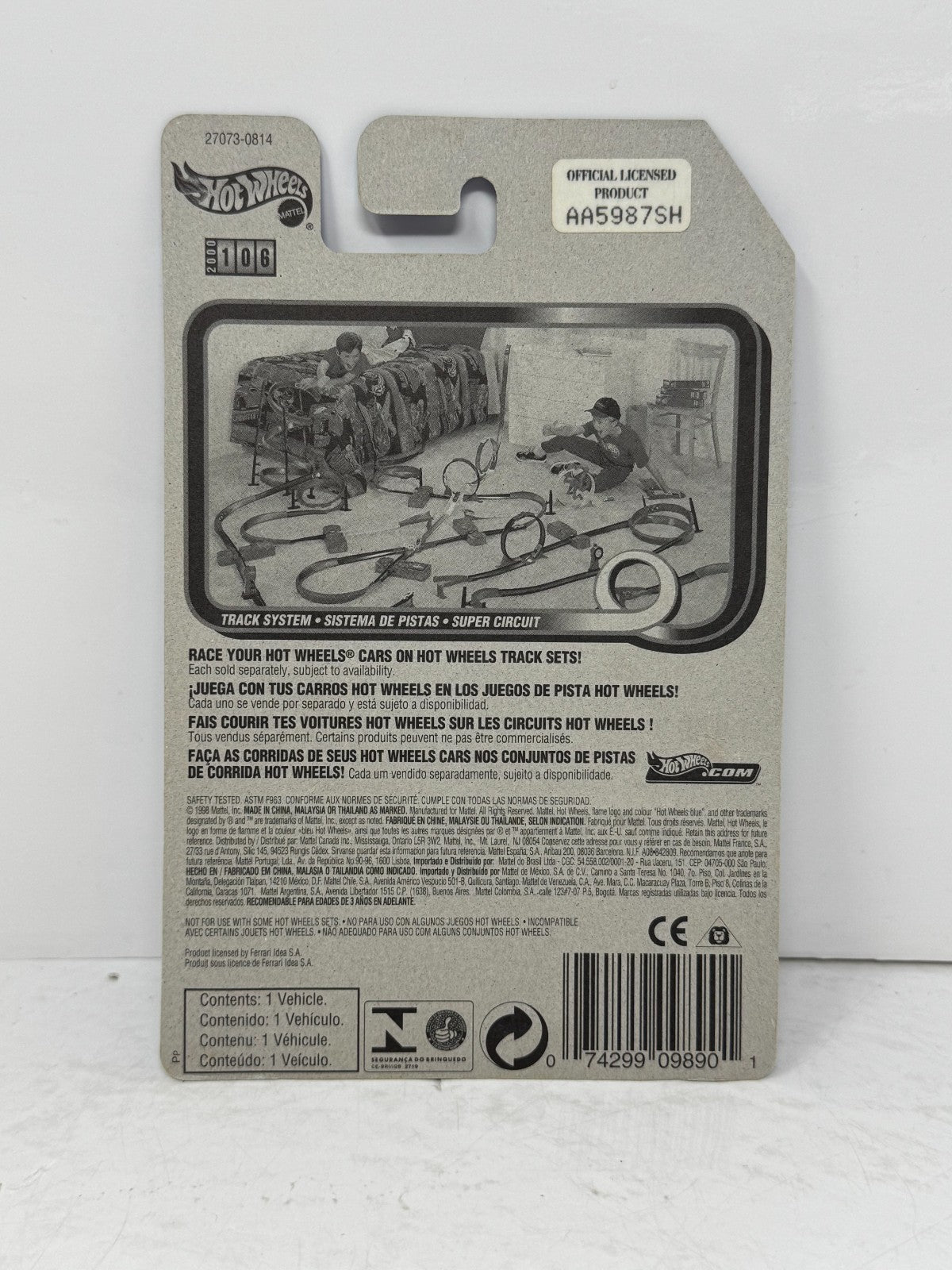 Hot Wheels Ferrari 348 Black 1:64 Diecast w/ 3SP