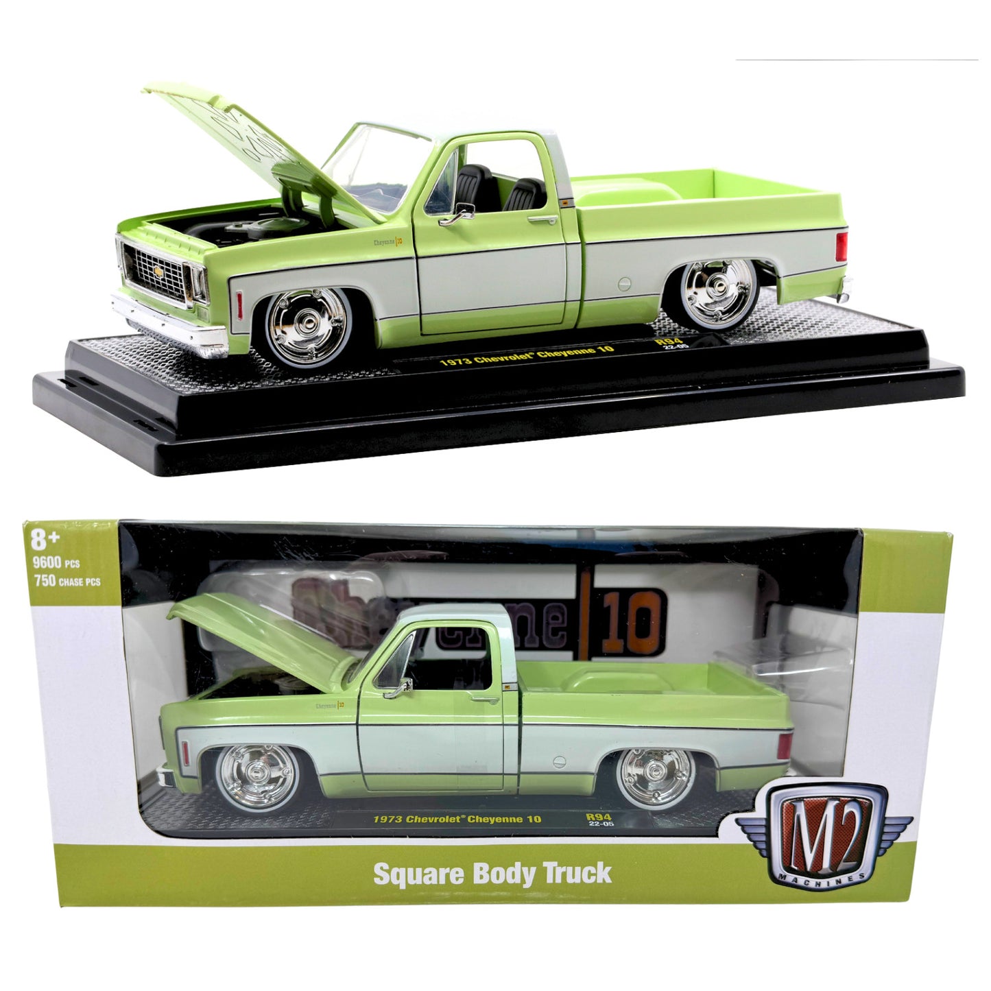 M2 Machines 1973 Chevrolet Cheyenne 10 Square Body Truck 1:24 Diecast