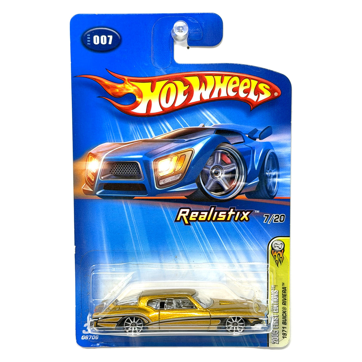 Hot Wheels Realistix 2005 First Editions 1971 Buick Riviera 1:64 Diecast Gold