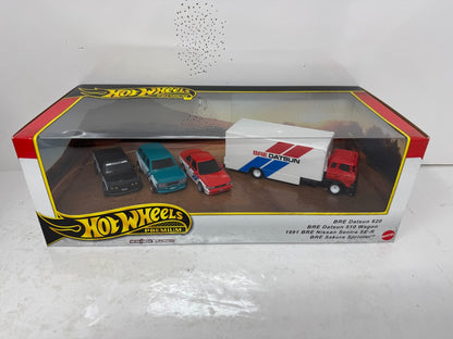 Hot Wheels Premium Bre Datsun 4-Pack Collector Diorama Set 1:64 Diecast