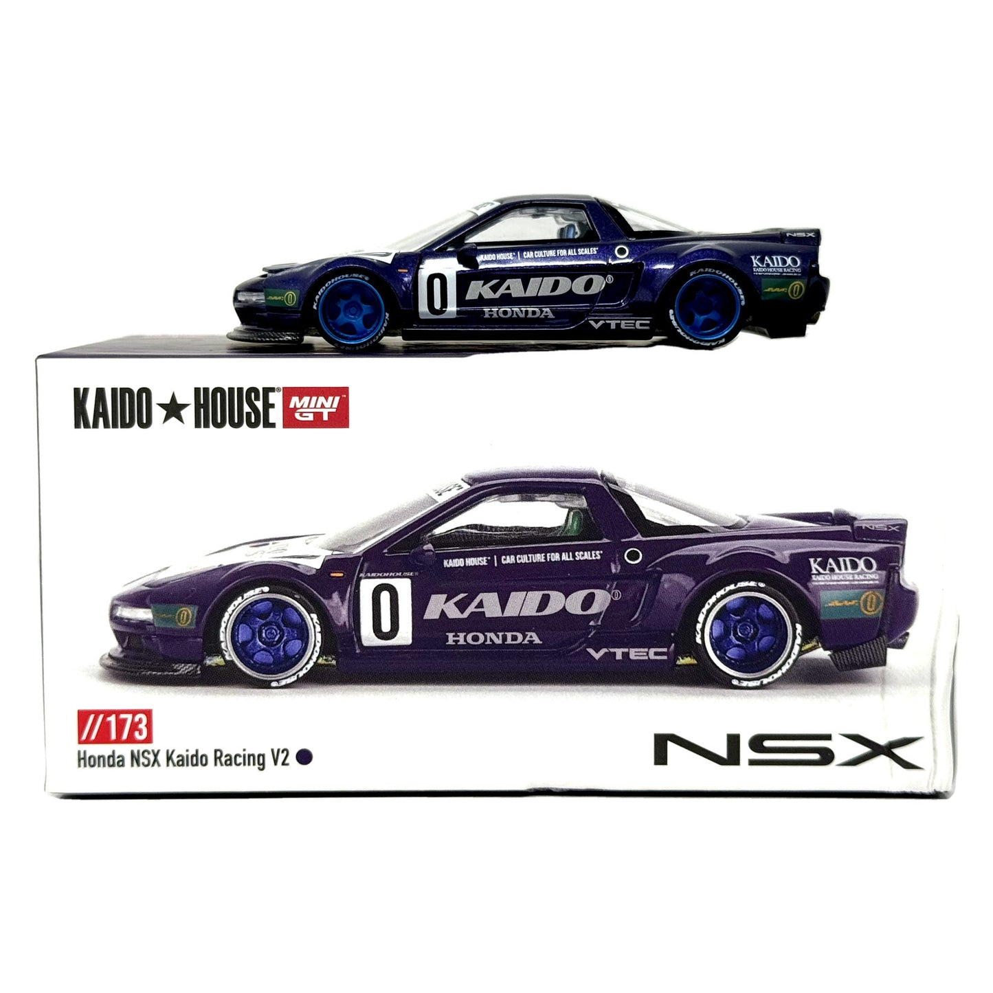 Kaido House MINI GT Honda NSX Kaido Racing V2 1:64 Diecast Purple