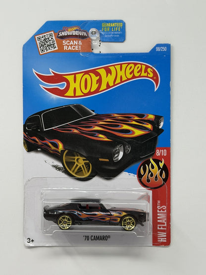 Hot Wheels HW Flames 1970 Chevrolet Camaro 1:64 Diecast Black